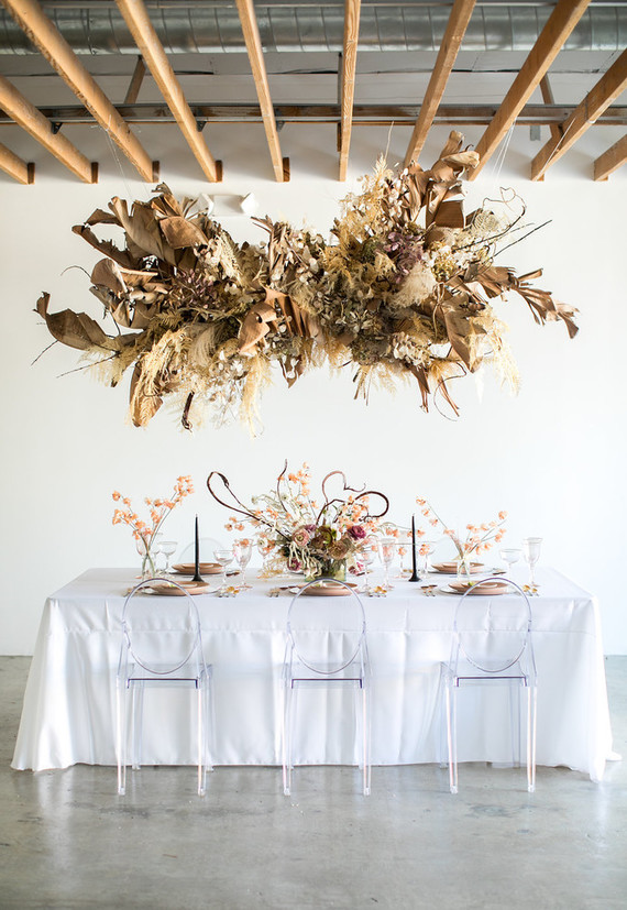 Modern wedding reception