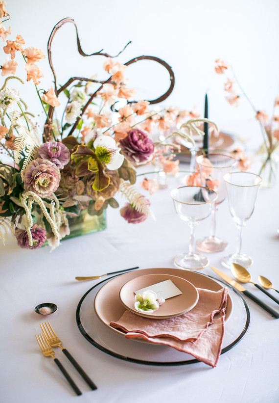 Pink and gold wedding decor Inspiration