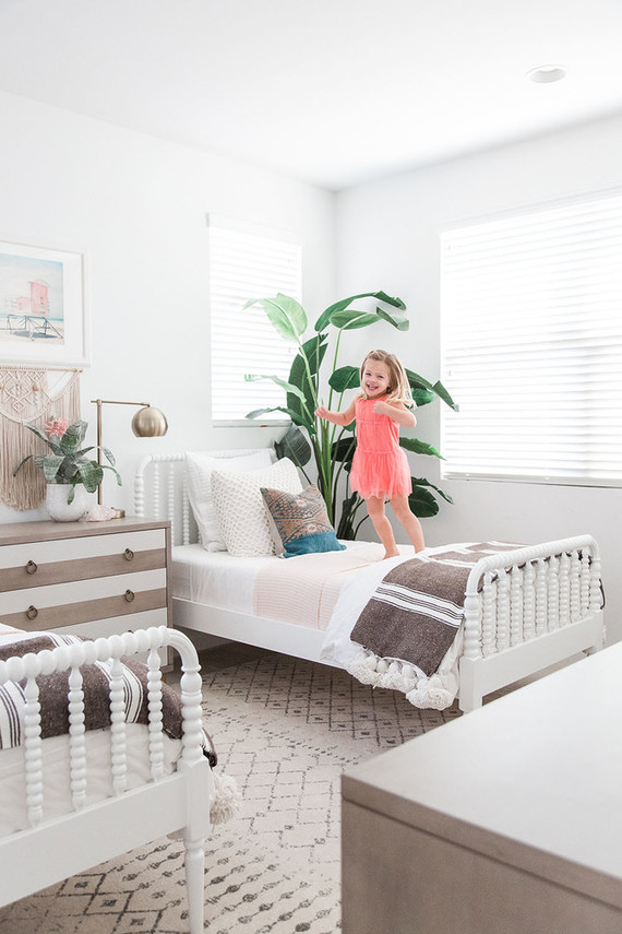 Modern coastal girl's room by Pure Salt Interiors