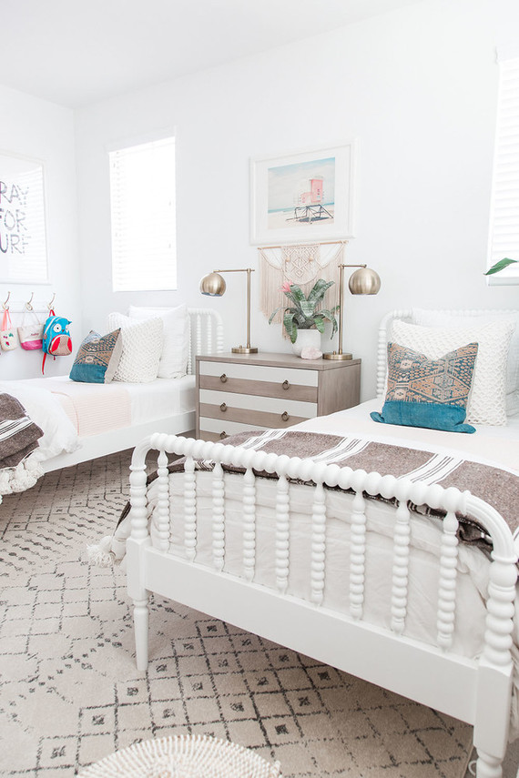 Modern coastal girl's room by Pure Salt Interiors