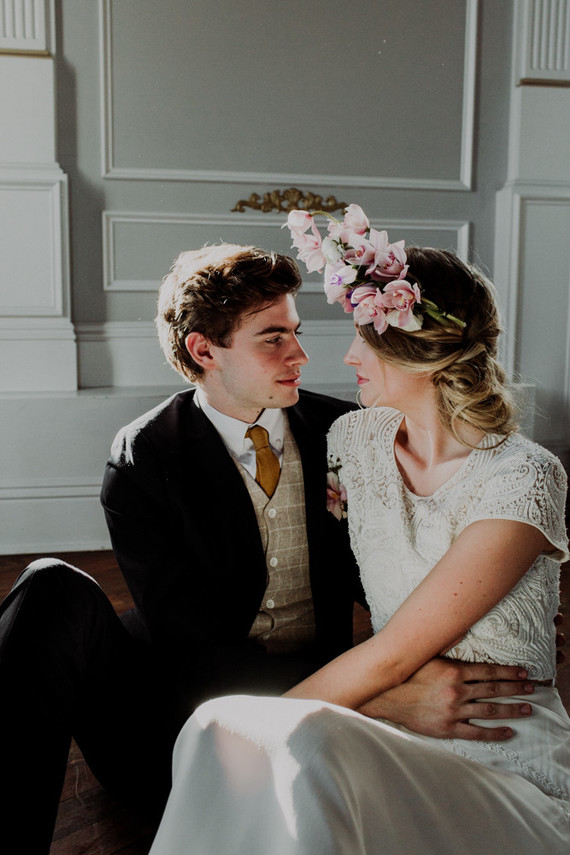 Moody spring elopement ideas at The Old Schoolhouse in Newberg Oregon