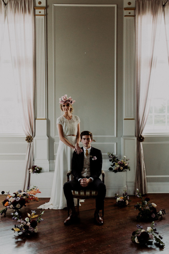 Moody spring elopement ideas at The Old Schoolhouse in Newberg Oregon