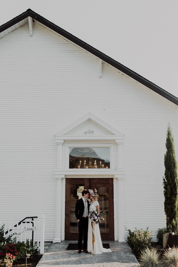 Moody spring elopement ideas at The Old Schoolhouse in Newberg Oregon