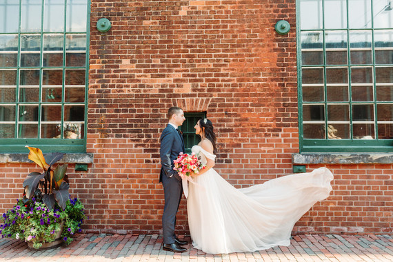 Bright whimsical Toronto Warehouse wedding