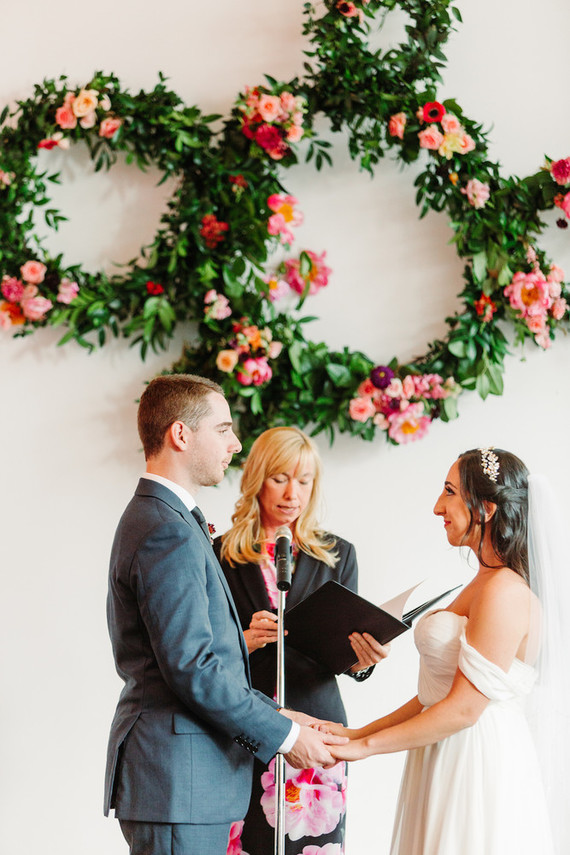Bright whimsical Toronto Warehouse wedding