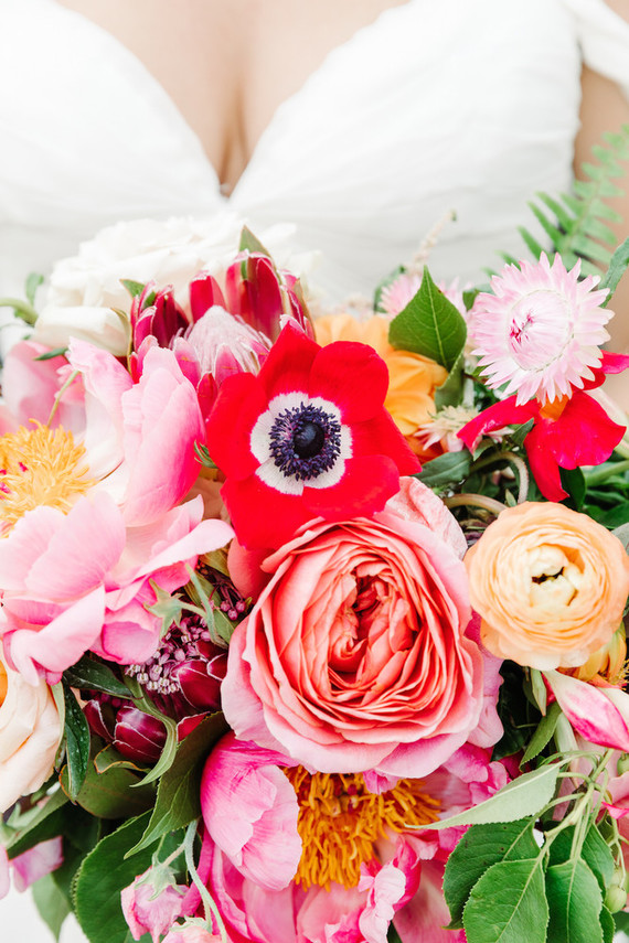 Bright whimsical Toronto Warehouse wedding