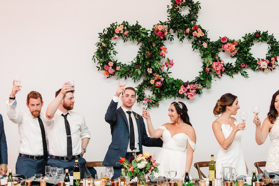 Bright whimsical Toronto Warehouse wedding