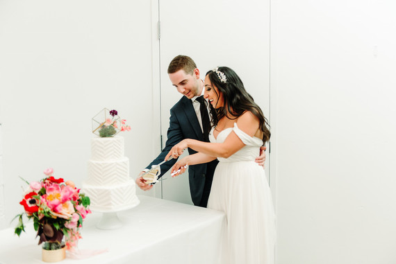 Bright whimsical Toronto Warehouse wedding