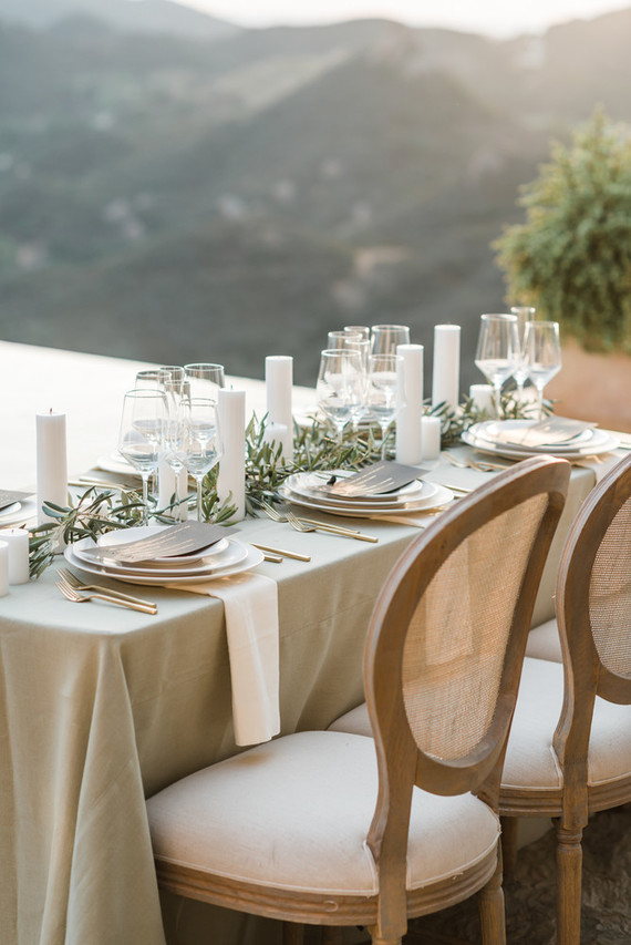 Formal Malibu Rocky Oaks wedding inspiration