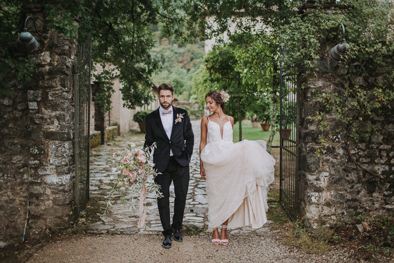 Romantic old world destination wedding in Tuscany