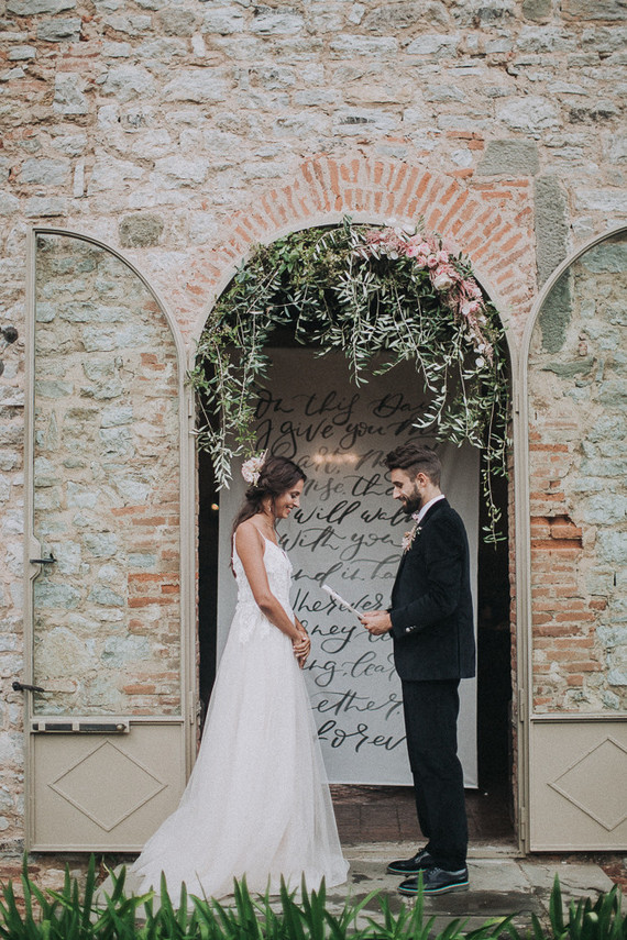 Romantic old world destination wedding in Tuscany
