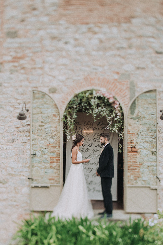 Romantic old world destination wedding in Tuscany