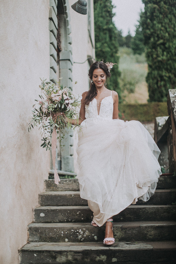 Romantic old world destination wedding in Tuscany