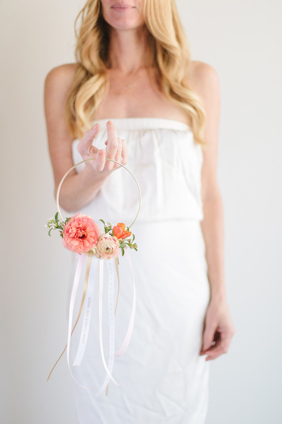 DIY flower girl wreath hoop