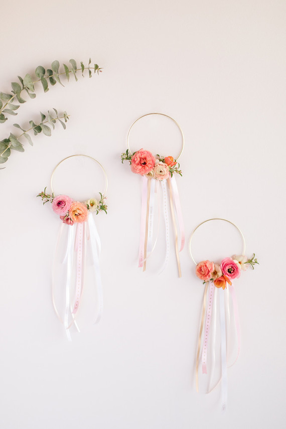 DIY flower girl wreath hoop