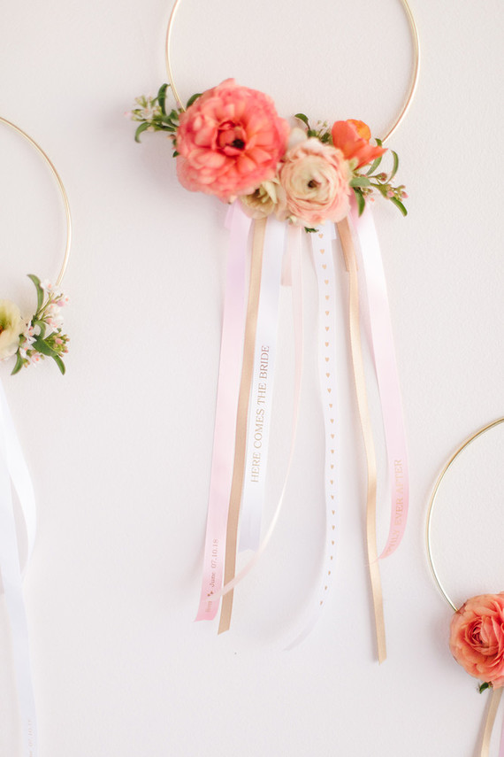 DIY flower girl wreath hoop