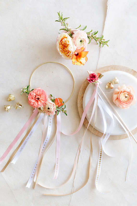 DIY flower girl wreath hoop