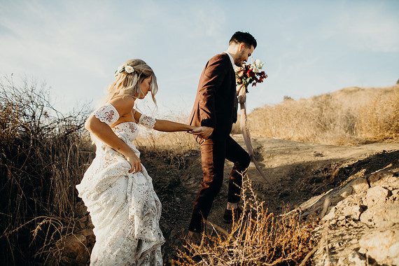 Boho Los Angeles wedding at The Lombardi House Inspiration