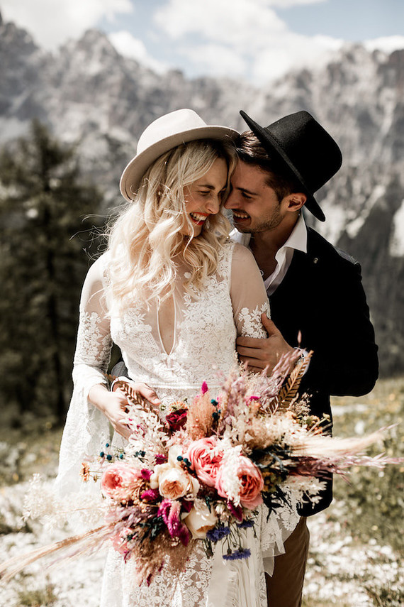 Italian mountain elopement in the Dolomites Inspiration