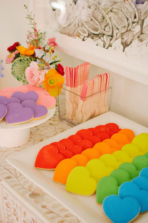Rainbow baby shower theme in LA for Cammy of Show Me Your Mumu