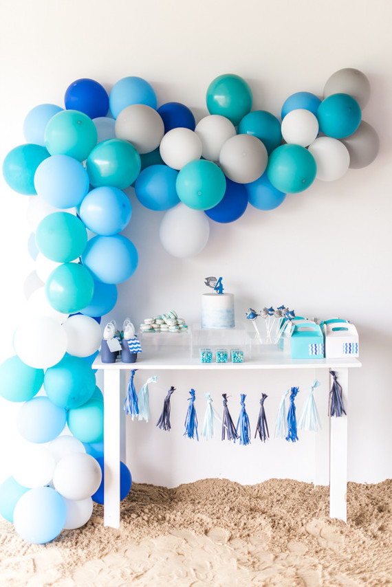 boys beach themed birthday party