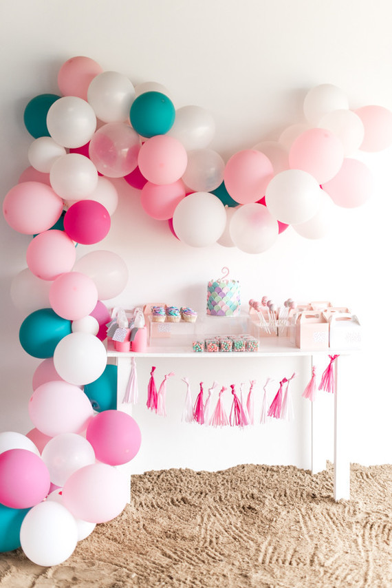 girls beach-themed birthday