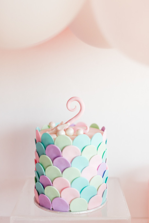 fish scale birthday cake