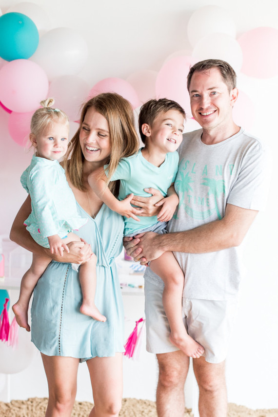 Beach-themed birthday party for a brother and sister