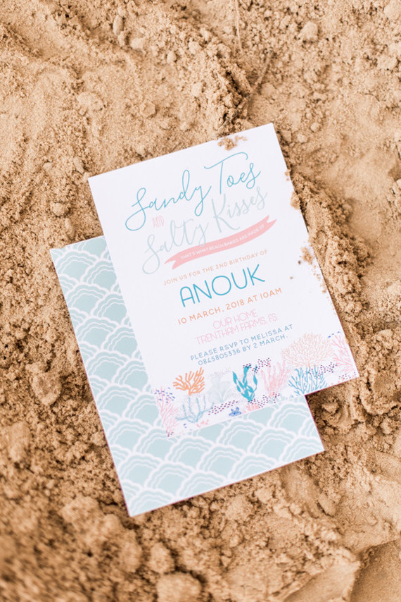 Beach-themed birthday party for a brother and sister