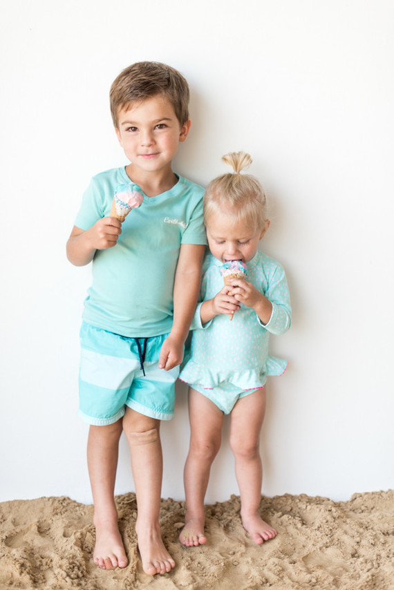 Beach-themed birthday party for a brother and sister Inspiration