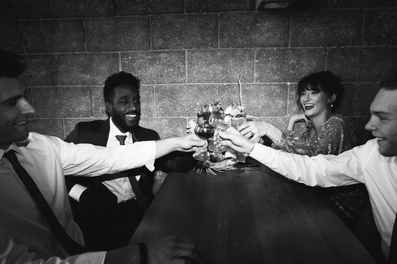 Glam cocktail party and groomsmen inspiration Inspiration