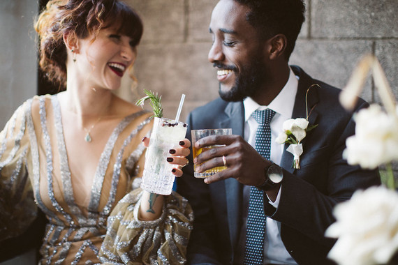 Glam cocktail party and groomsmen inspiration