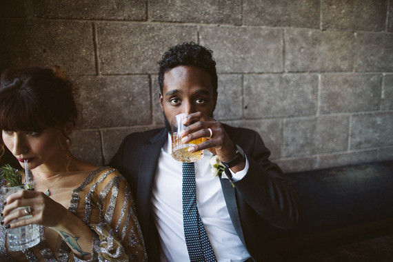 Glam cocktail party and groomsmen inspiration Inspiration