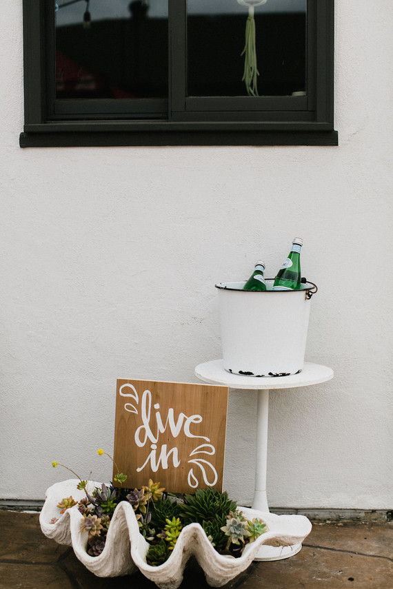 Sea themed backyard first birthday