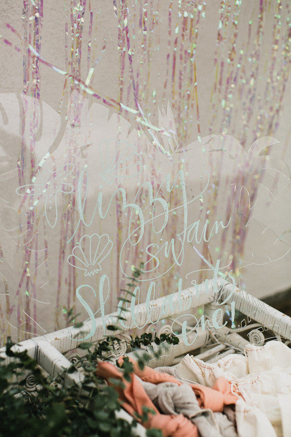 Sea themed backyard first birthday