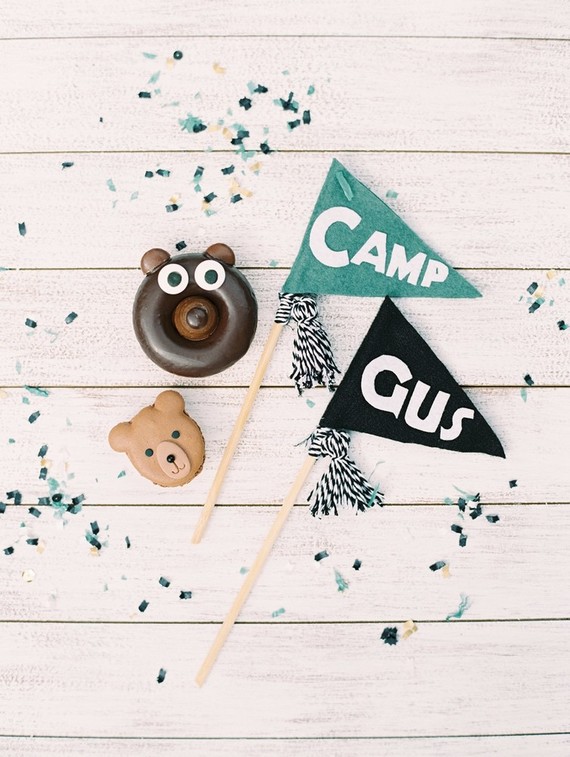 Modern camp themed 1st birthday party