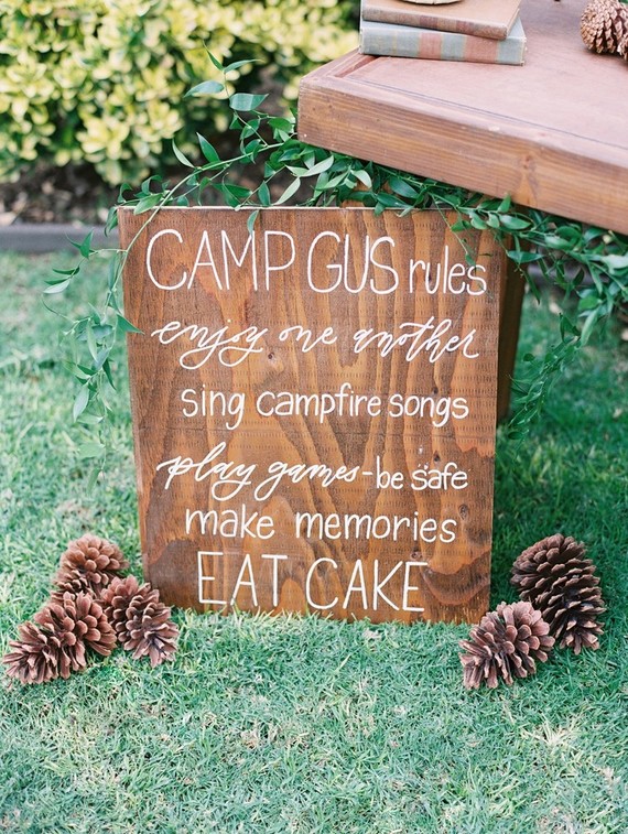 Modern camp themed 1st birthday party