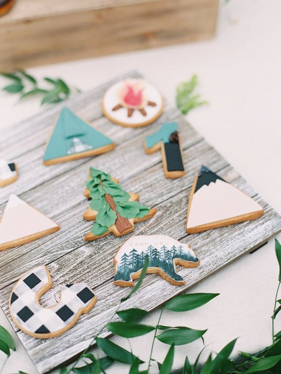 Modern camp themed 1st birthday party