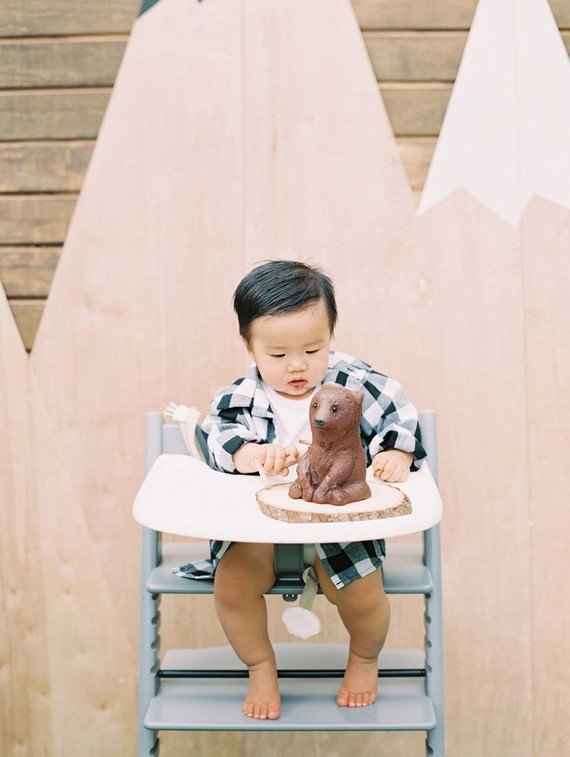 Modern camp themed 1st birthday party