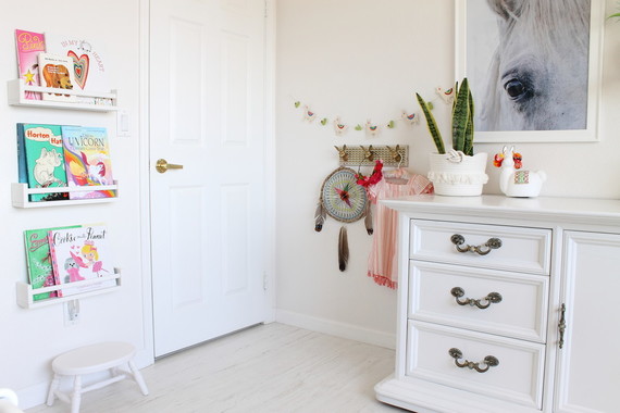 Cactus inspired shared room for sisters