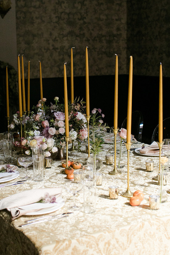 Moody wedding decor