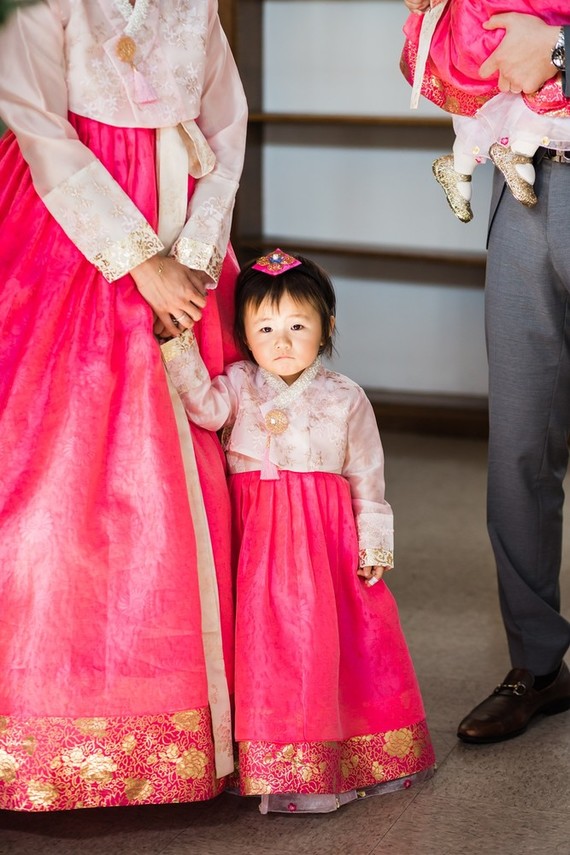 Floral feminine Korean first birthday party in Los Angeles