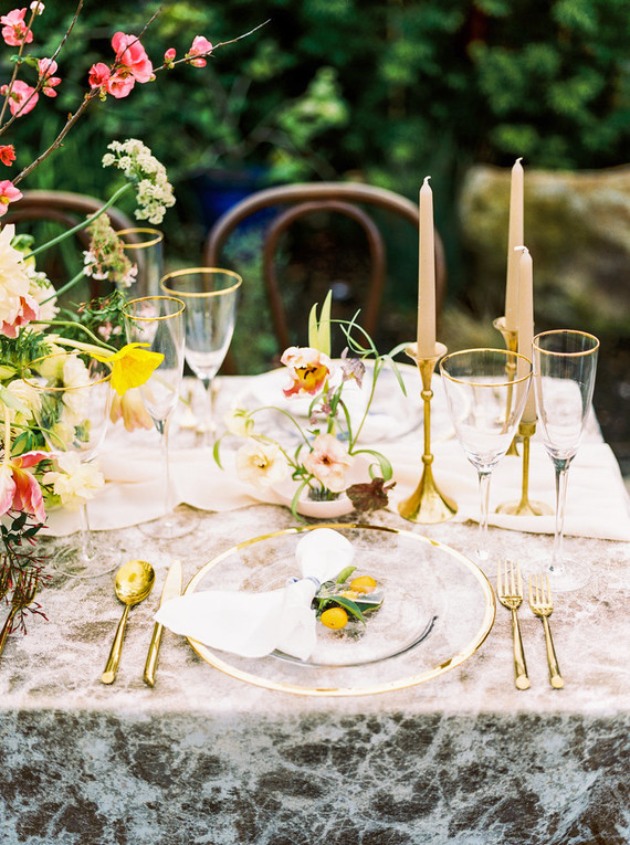 Glam spring garden wedding ideas