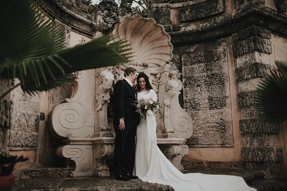 Nighttime wedding at Vizcaya Museum & Gardens in Miami