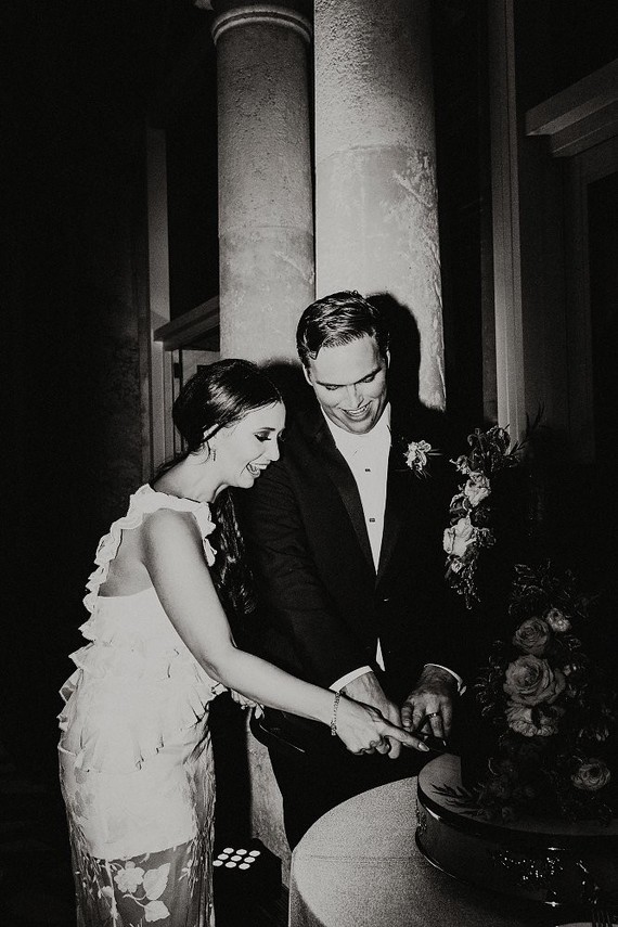 Nighttime wedding at Vizcaya Museum & Gardens in Miami