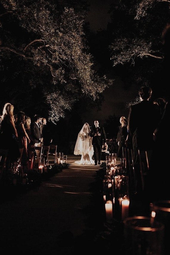 Nighttime wedding at Vizcaya Museum & Gardens in Miami