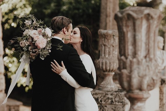 Nighttime wedding at Vizcaya Museum & Gardens in Miami