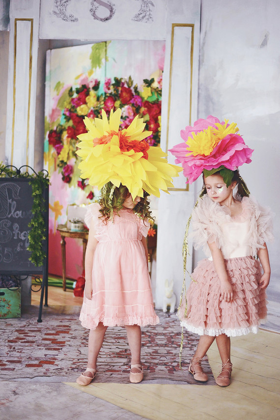 Paper flower dress up ideas