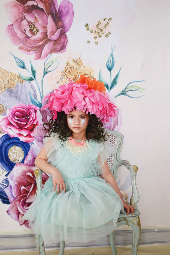 Paper flower dress up ideas