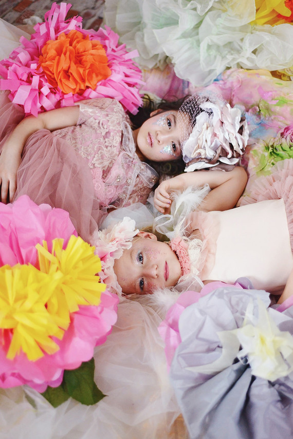 Paper flower dress up ideas
